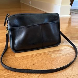 Coach Vintage Navy Blue Raw Suede Unlined Leather Shoulder Bag Purse Handbag